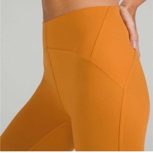 LULULEMON INSTILL HIGH RISE TIGHT 25”NWT ORANGE COLOR SIZE 10